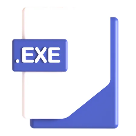 Exe Extension  3D Icon