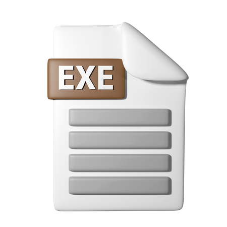 Exe File  3D Icon