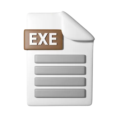 3 D Icon Illustration Of Exe File Icon 3D Icon
