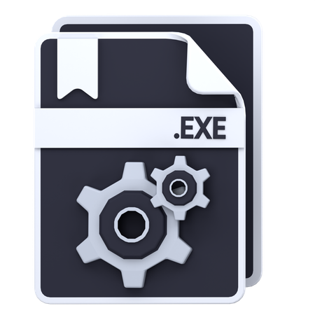 Exe 파일  3D Icon