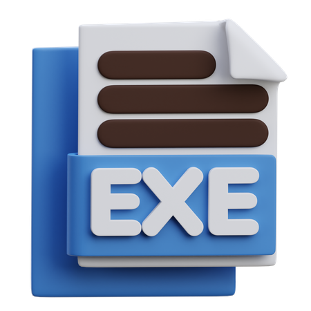 Exe 파일  3D Icon