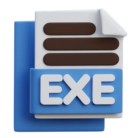 Exe 파일  3D Icon