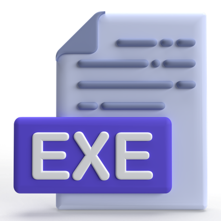 EXE File  3D Icon