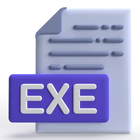 EXE File  3D Icon