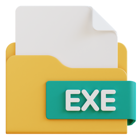 Exe File  3D Icon