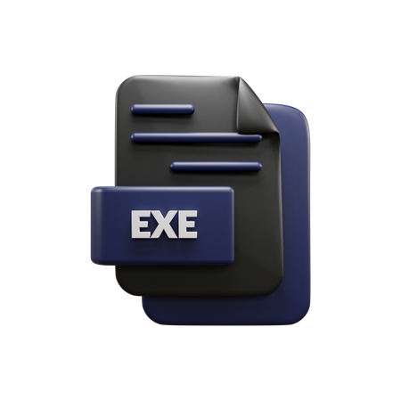 Exe File  3D Icon