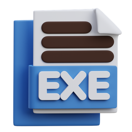 Exe File  3D Icon