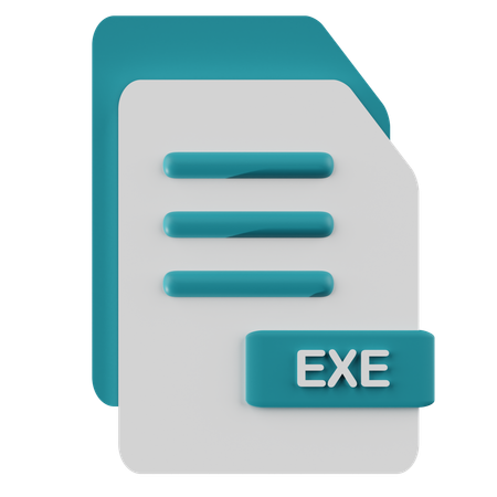 Exe File  3D Icon