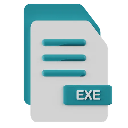 Exe File  3D Icon