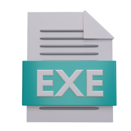 Exe File  3D Icon