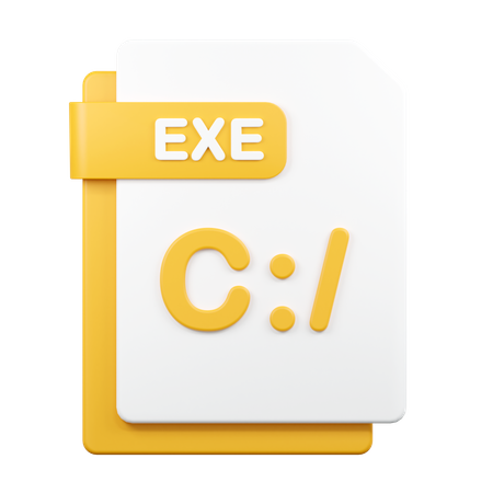 Exe File  3D Icon