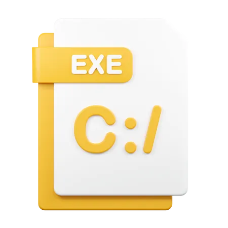 Exe File  3D Icon