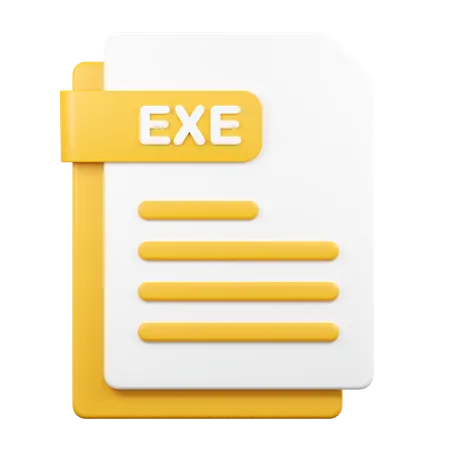 Exe File  3D Icon