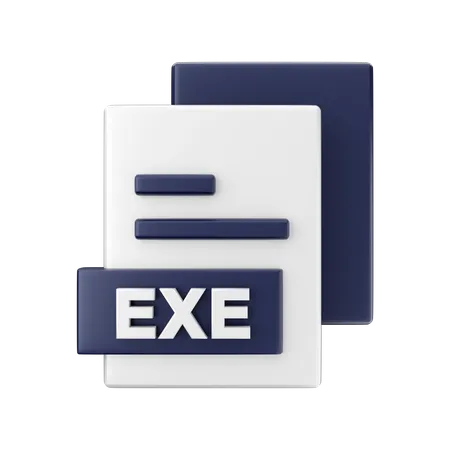 Exe File 3D Illustration