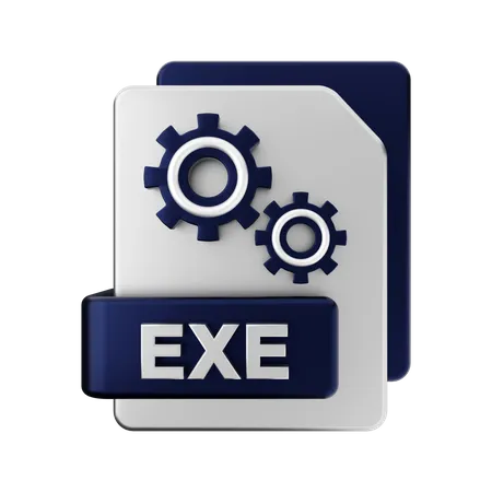EXE File 3D Illustration