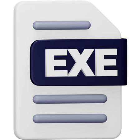 Exe File 3D Icon