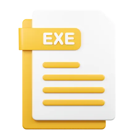Exe File Illustration 3D Icon