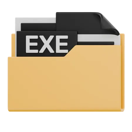 Exe File Folder  3D Icon