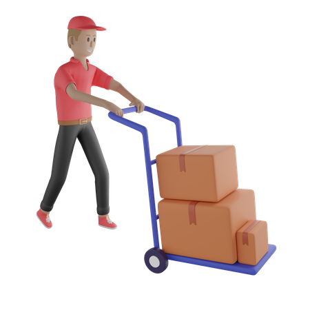 Executive moving Package 3D Illustration