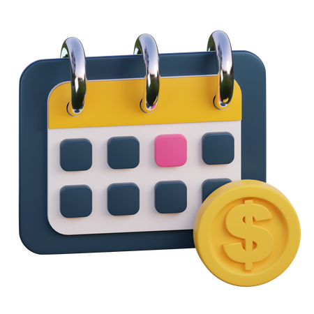 Année financière  3D Icon