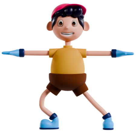 Exercício divertido de fitness  3D Icon