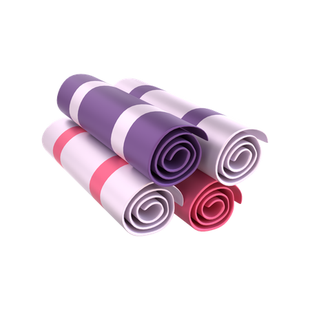 Exercise mat  3D Illustration