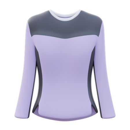 Exercise shirt long Women  3D Icon