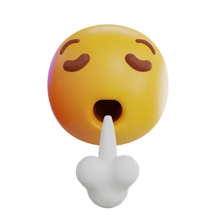 Exhaling Emoji  3D Icon