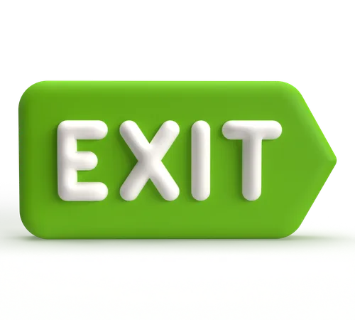 Exit  3D Icon