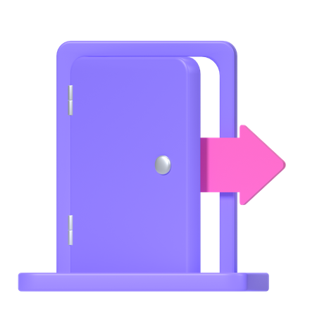 Exit  3D Icon