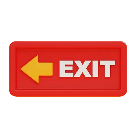 EXIT  3D Icon