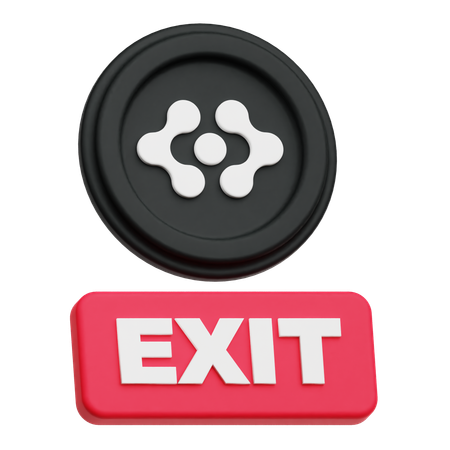 Exit Artificial Super Intelligence Alliance Token  3D Icon