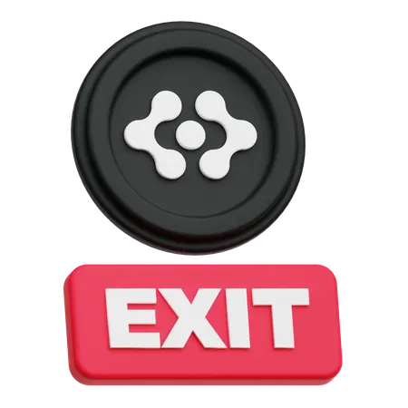 Exit Artificial Super Intelligence Alliance Token  3D Icon