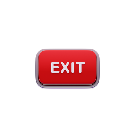 Exit button  3D Icon