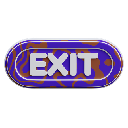 Exit Button  3D Icon