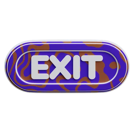 Exit Button  3D Icon