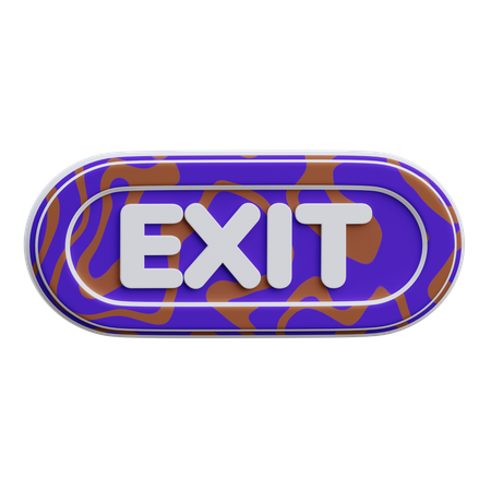 Exit Button  3D Icon