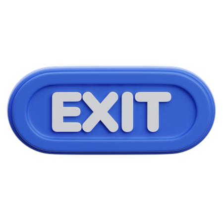 Exit Button  3D Icon