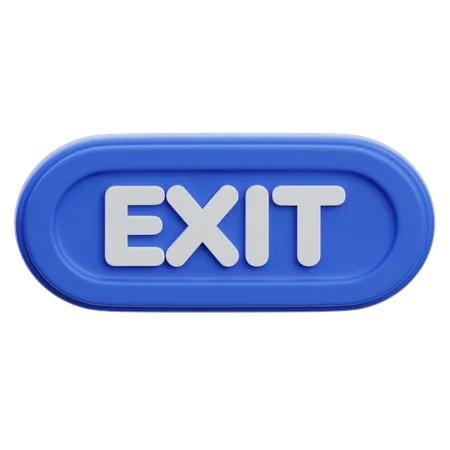 Exit Button  3D Icon