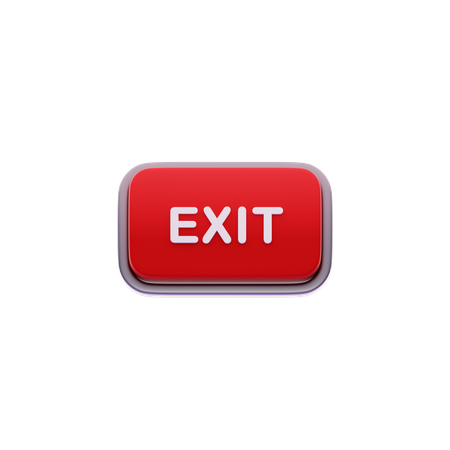 Exit button  3D Icon