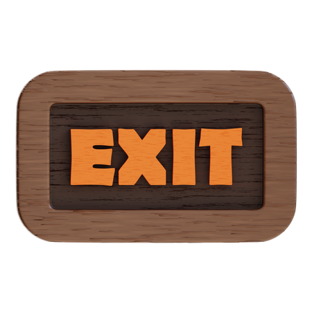 Exit Button  3D Icon