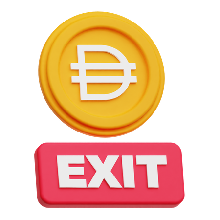 Exit Dai Token  3D Icon