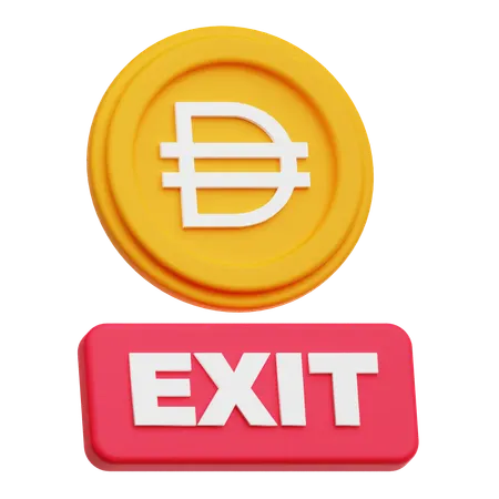 Exit Dai Token  3D Icon