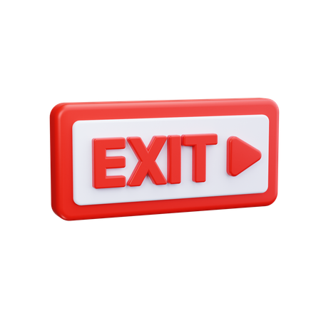 Exit Direction  3D Icon