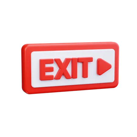 Exit Direction  3D Icon