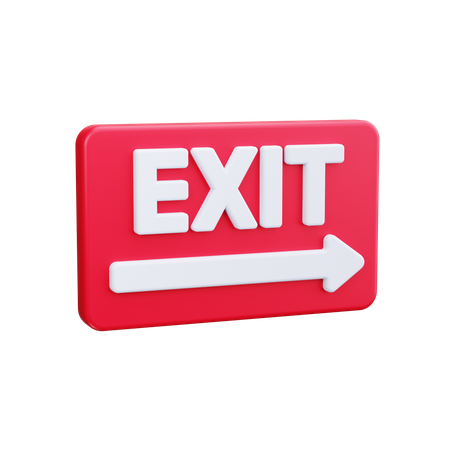 Exit Direction  3D Icon