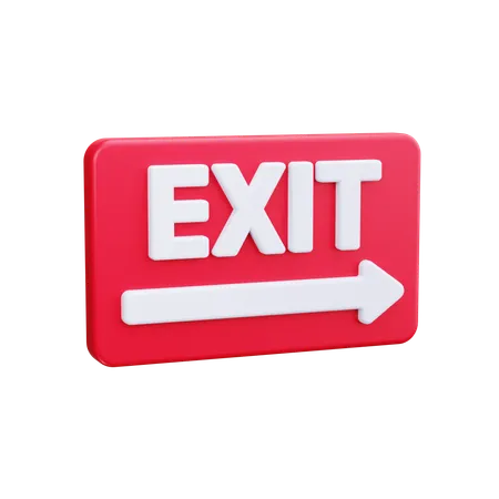 Exit Direction  3D Icon