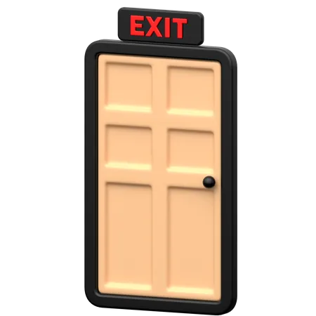 Exit Door  3D Icon