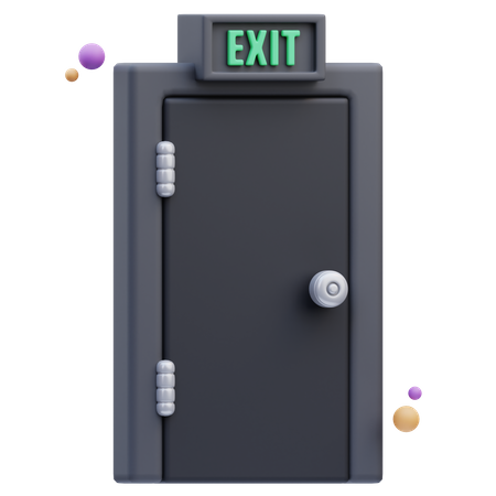 Exit Door  3D Icon