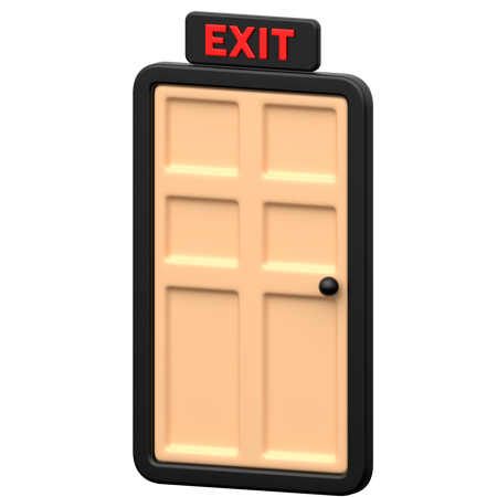 Exit Door  3D Icon